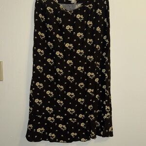 Vans Black and Cream Midi Skirt